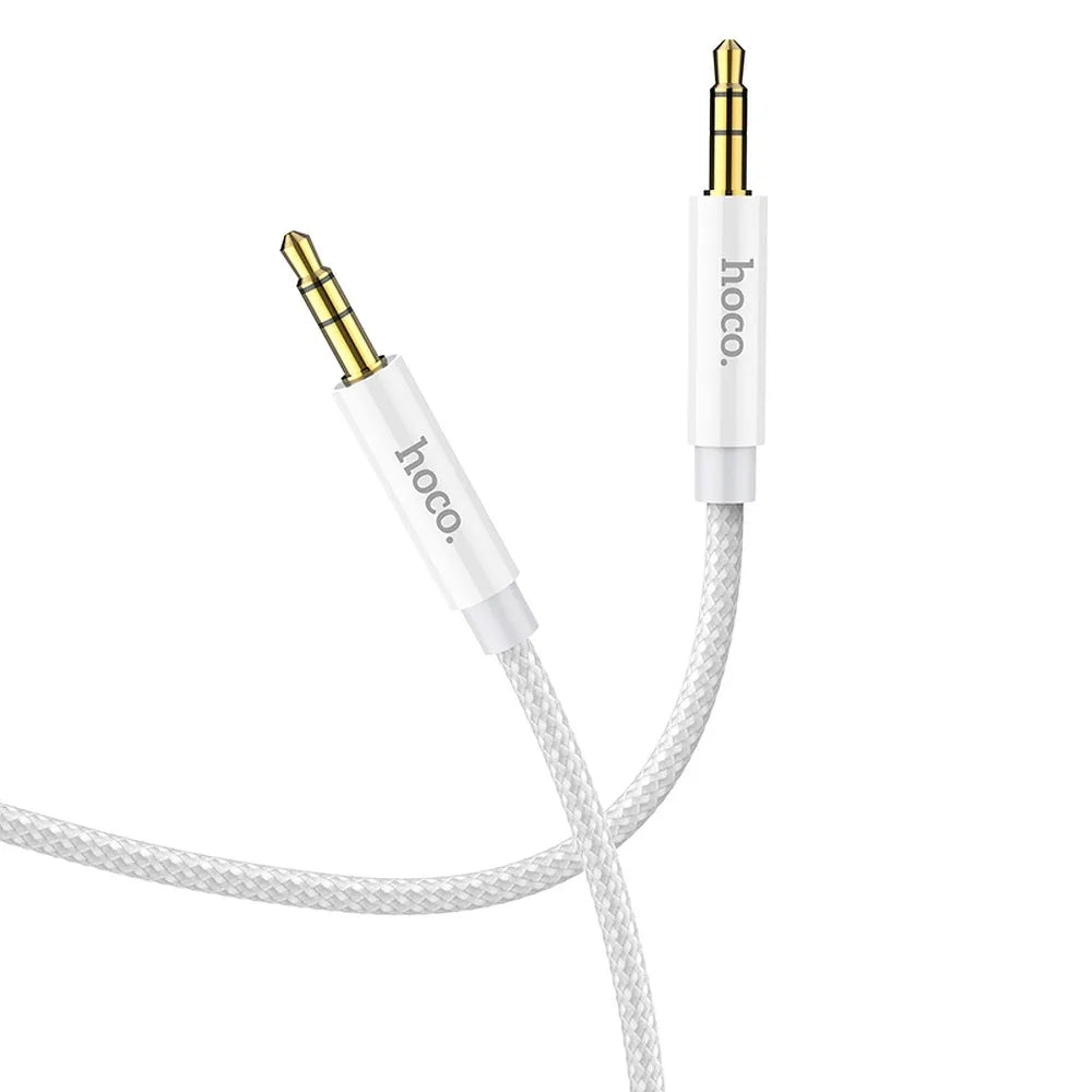 Hoco AUX kabel 3,5 mm Jack – Audio kabel Male to Male – 1 meter – Zilver