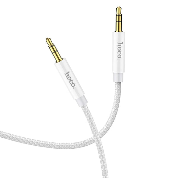 Hoco AUX kabel 3,5 mm Jack – Audio kabel Male to Male – 1 meter – Zilver