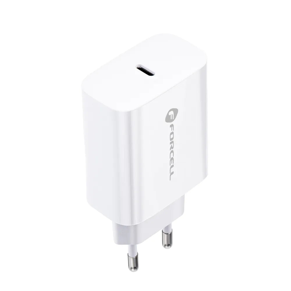 Forcell Oplader met USB-C naar Lightning kabel – 20 Watt – 1,2 meter – Wit – productfoto 3