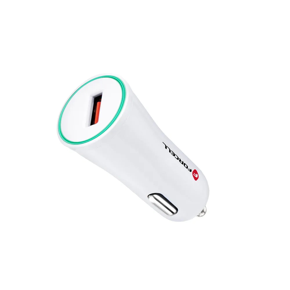 Forcell Autolader USB-A – Quick Charge 3.0 – 12/24V – 2.4A – Wit – productfoto 2