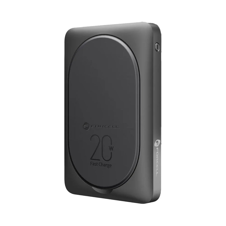 Forcell MagStand Powerbank met Standaard en MagSafe – 10.000 mAh – 20W – Zwart