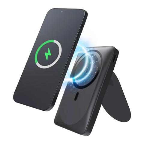 Forcell MagStand Powerbank met Standaard en MagSafe – 10.000 mAh – 20W – Zwart