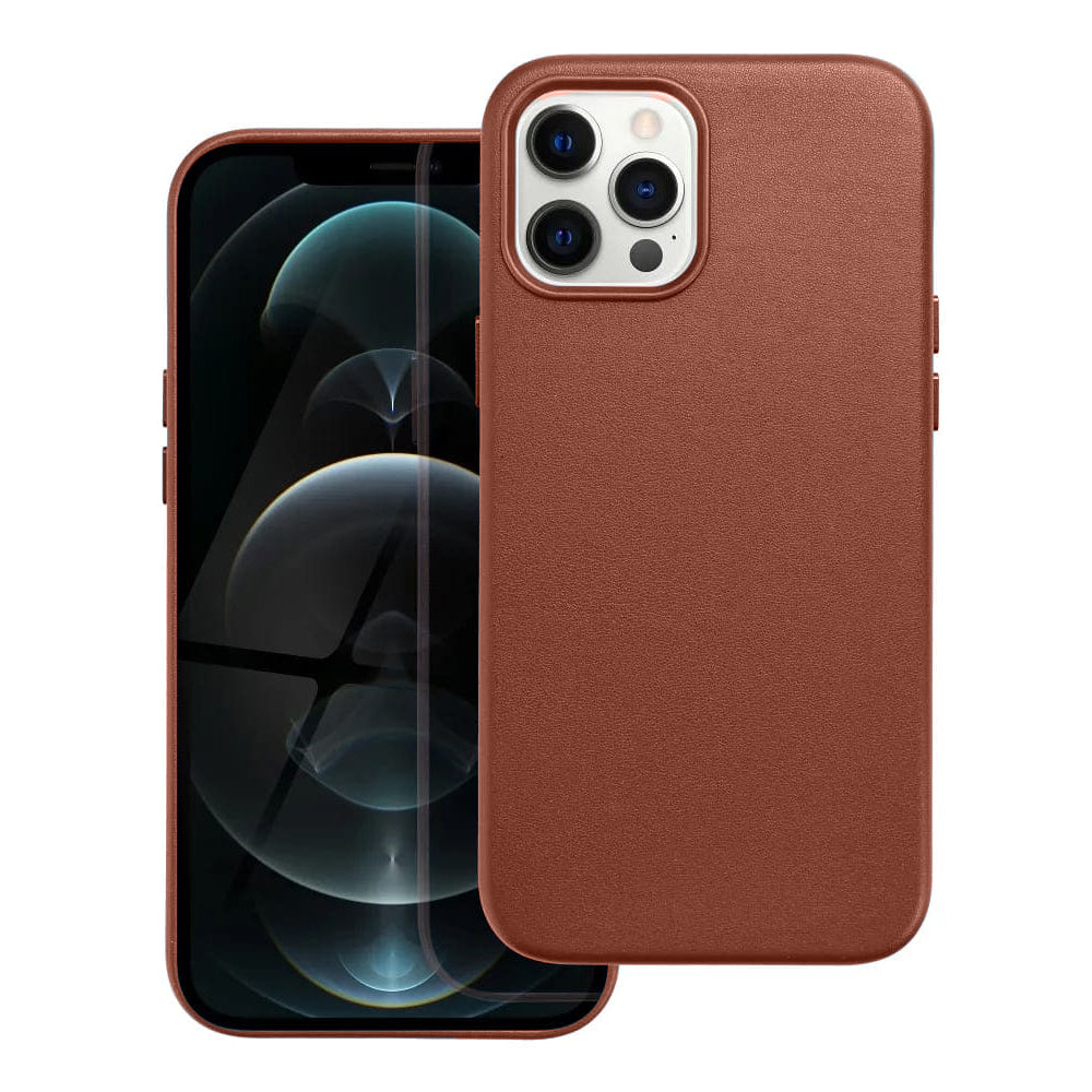 Casify Leren Hoesje met MagSafe voor de iPhone 12 Pro Max – Omber – productfoto 2