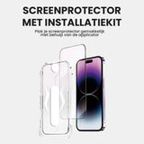 Casify Gehard Glas Full Cover Screenprotector met installatiekit voor de iPhone 13 / 13 Pro / 14 / 16e / 17e – productfoto 2