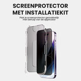 Casify Gehard Glas Privacy Screenprotector met installatiekit voor de iPhone 15 Plus / 16 Plus – productfoto 2